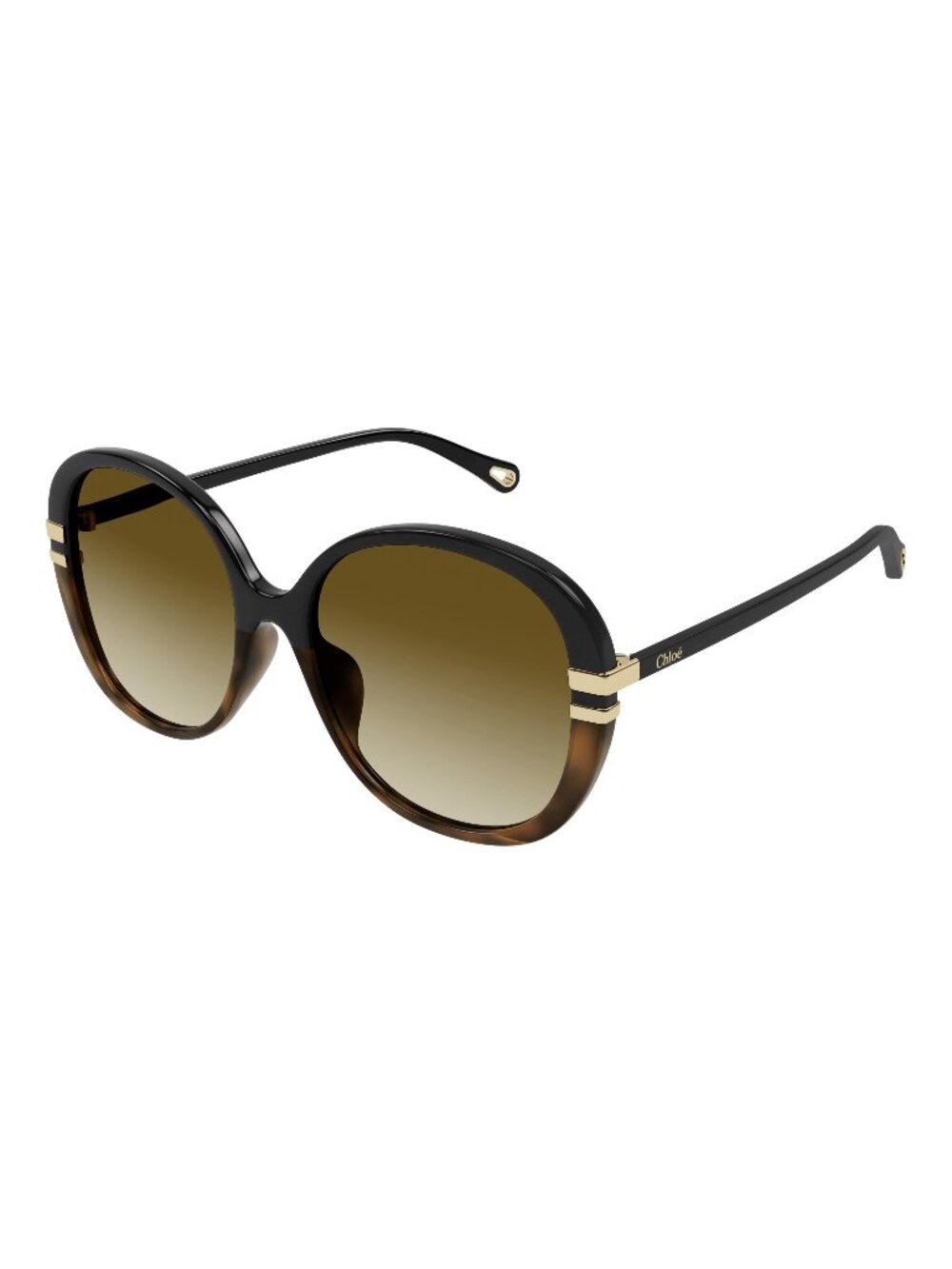 New Chloé Women's Sunglasses Black Square Brown Lens Acetate Frame CH0207SK 003